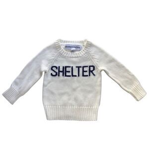 Ellsworth + Ivey classic crewneck sweater 12 / 18 months white blue